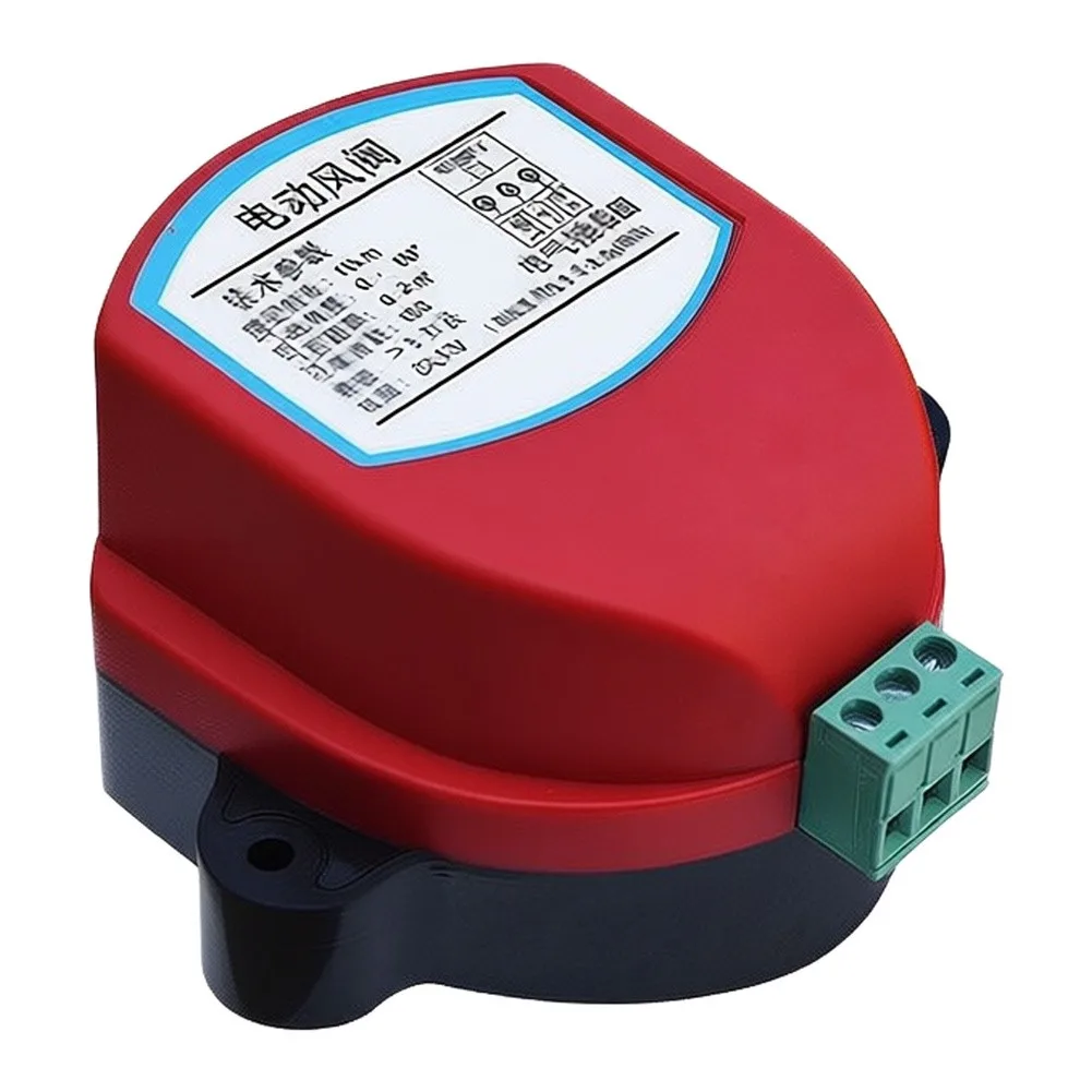 AC24V Electric Damper Driver for HVAC For Ventilation Systems Two Position Control 0 90 Degree 1Nm Torque Red Plastic Body