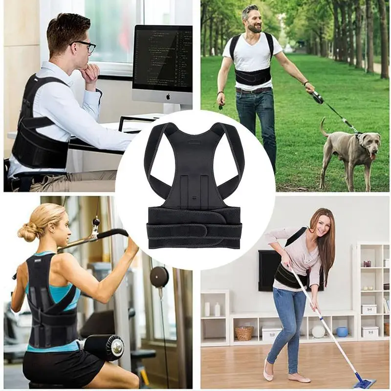 Posture Corrector Women Men Neck Shoulder Back Supporter Health Wellness Exerciser For Straightening Back For Home Working