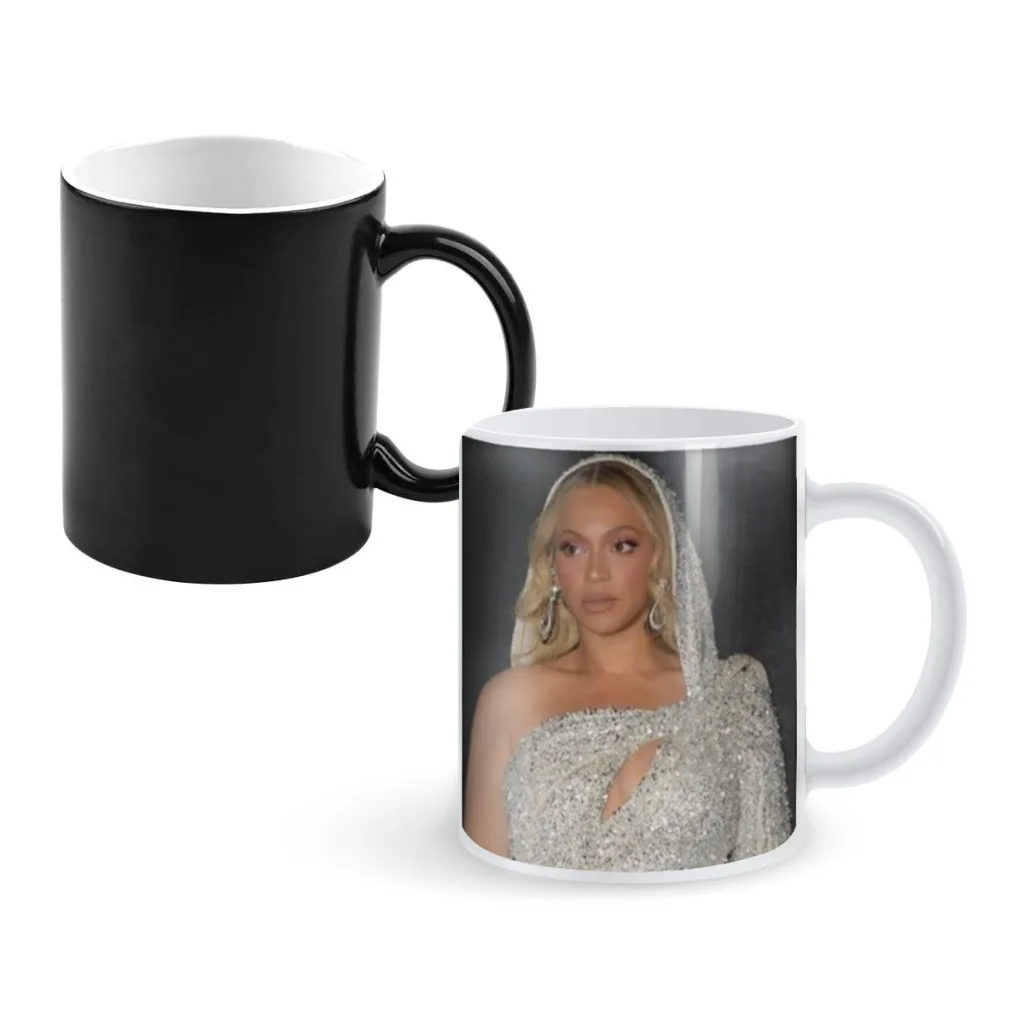 Singer B-Beyonce Creativity Change Color Chang mug Ceramic mug Hot Coffee Cup Breakfast Cup mug Friend Gift