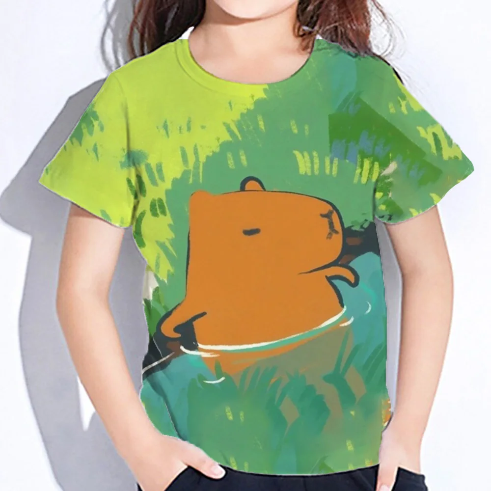 

Children's Clothing Girl T-Shirt Short Sleeve Children T-Shirt Cute Animals Print Casual O-Neck Girl Clothes Kids Summer Clothes