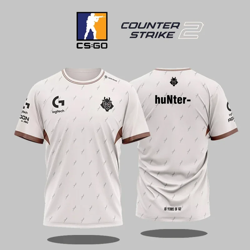 G2 Esports Club 2025 White Jersey, League of Legends CSGO Professional League Player Uniform, Fan Custom T-shirt, Unisex T-shirt