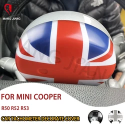 Union Jack Car Front Tachometer Shell Plastic Cover Stickers For Mini Cooper S R50 R52 R53 Interior Decoration Trim Accessories