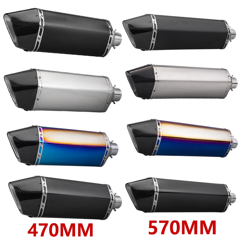 for FZ6N Z750 Z900 Z1000 TMAX560 R3 MT09 Z400 S1000RR DUKE790 Motorcycle Exhaust Muffler High Quality Modified Pipe 51MM
