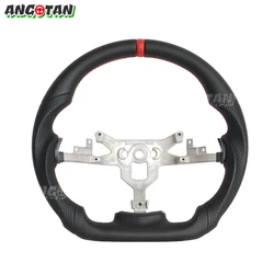 Full Leather Steering Wheel For Chevrolet Corvette C6 2006-2012 Perforated Leather Flat Bottom Customized Steering Wheel