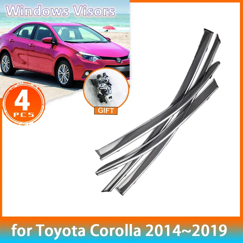 for Toyota Corolla GR E210 Saloon Altis 2023 2022 2021 2020 Accessories Deflectors Car Side Windows Visors Rain Eyebrow Guards