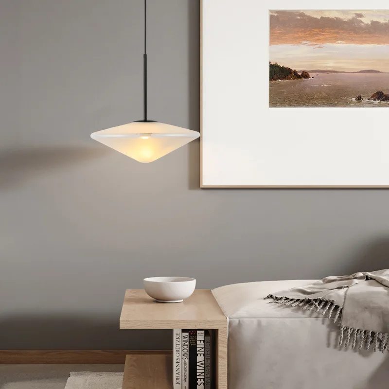 Modern Flying Saucer Glass Pendant Lights 25cm 30cm 35cm Restaurant Bedroom Bedside Dining Table Kicthen Island Hanging Lamps - view 5