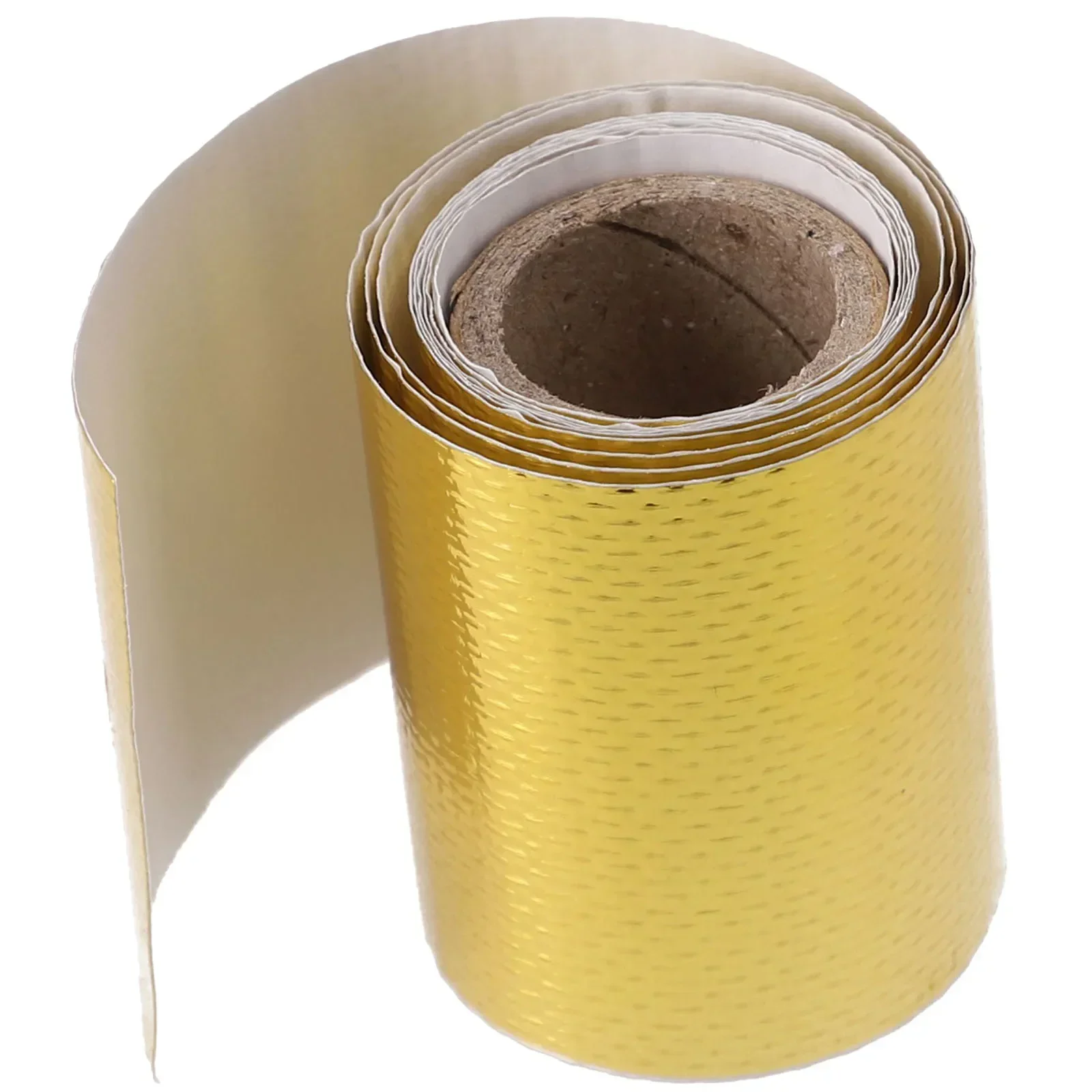 1Roll Heating Shield Wrap Tape Gold Thermal Exhaust Tape Air Intake Heat Insulation Shield Wrap Reflective 2021 Universal