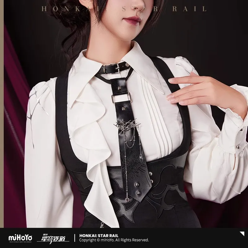 [Genuine] Kafka Necktie MiHoYo Official Original Honkai Star Rail Tie Kafka Theme Impression Series Necktie Cosplay Xmas Gifts