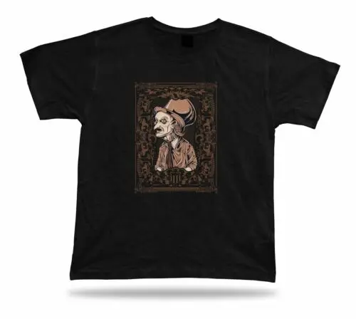 

Tshirt Tee Shirt Birthday Gift Idea Ringmaster Creepy Top Hat Portrait Emblam