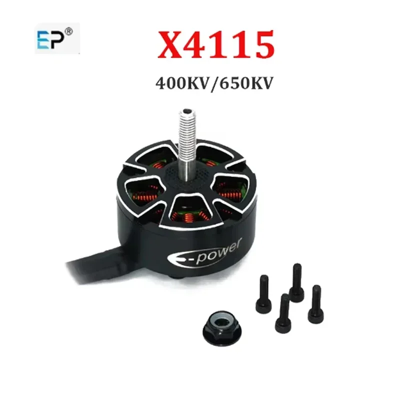 E-Power Motor X4115 400KV/650KV Motor Parts 3-8S Brushless Motor Compatible 13/15/16inch Propeller for FPV RC Drone Parts Toys