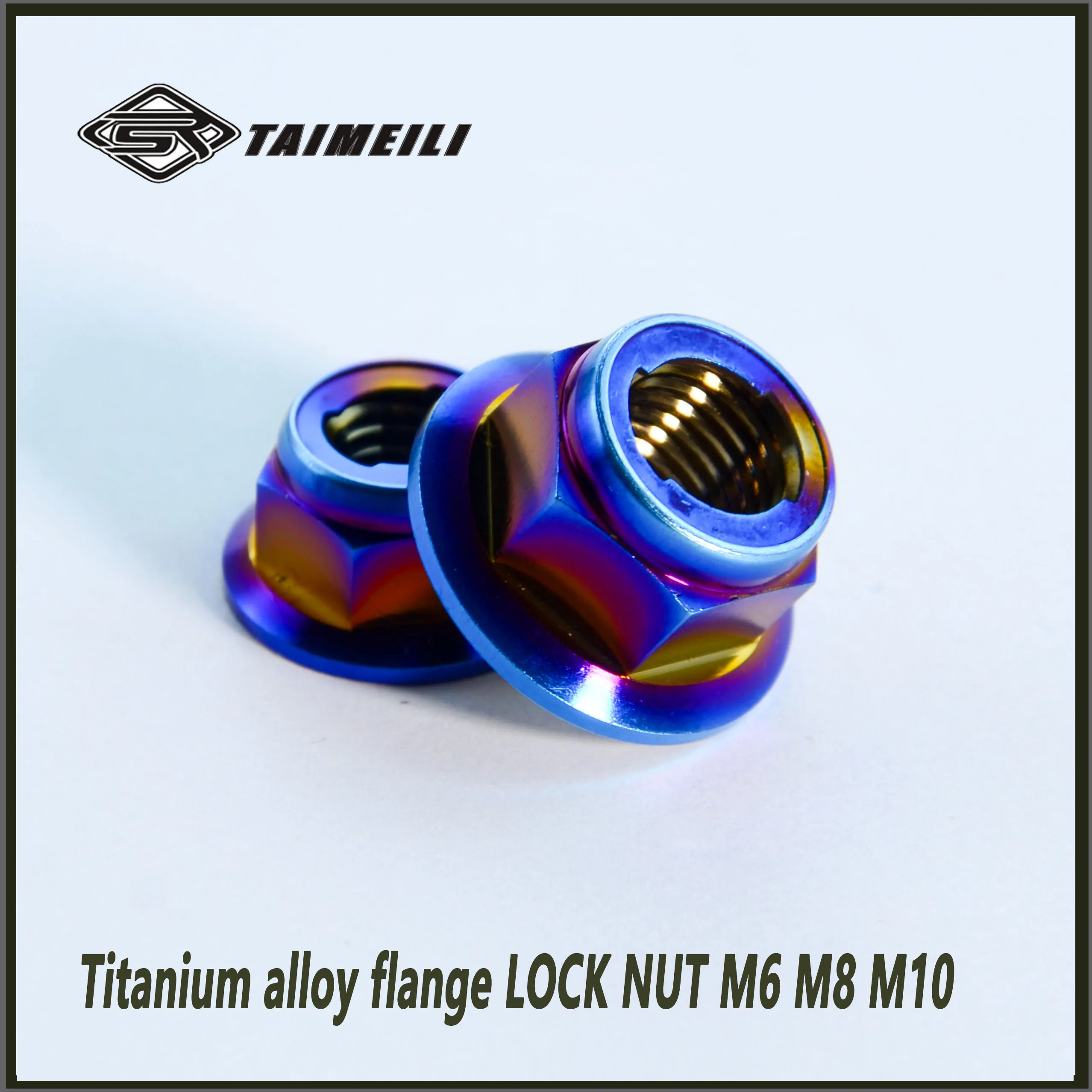 TAIEMILI 1pcs Titanium Alloy Lock Nut Metal Sheet Lock M6M8M10 Bicycle and Motorcycle Refitting Repair view 3