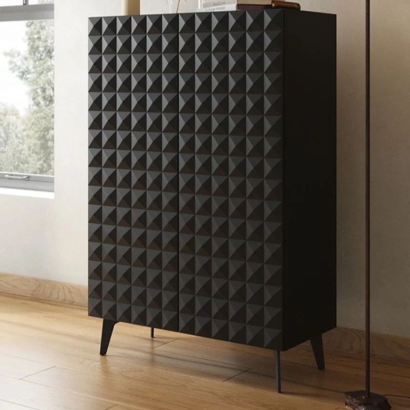 cabinet integrated against the wall, light luxury, high-end sense, antique door cabinet, living room locker, tea cabinet