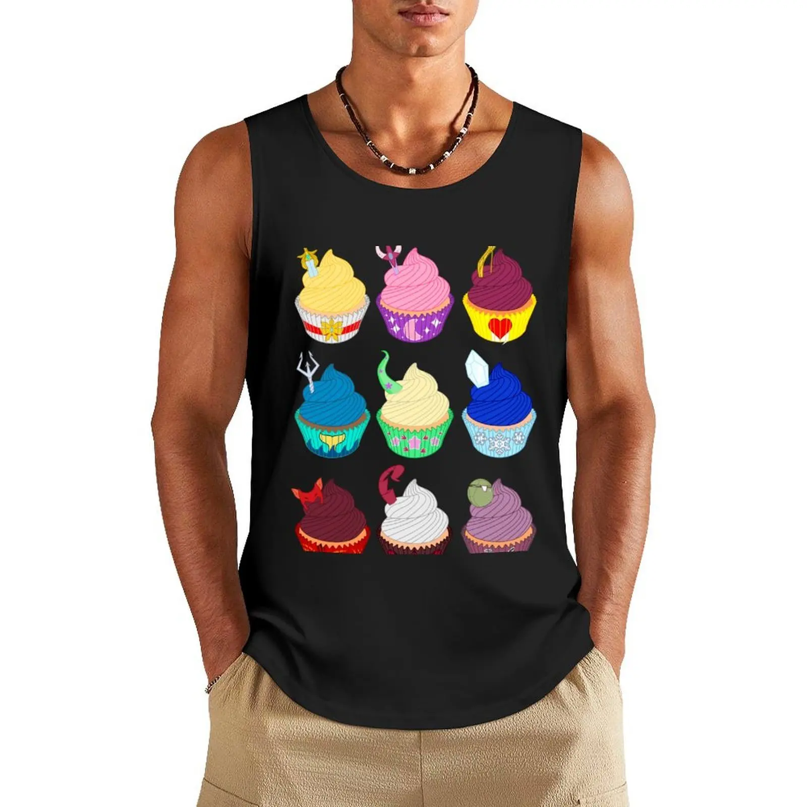 

She-Ra and the Princesses of Power Cupcakes Tank Top sleeveless gym shirt man fitness sleeveless man shirts quick-drying t-shirt