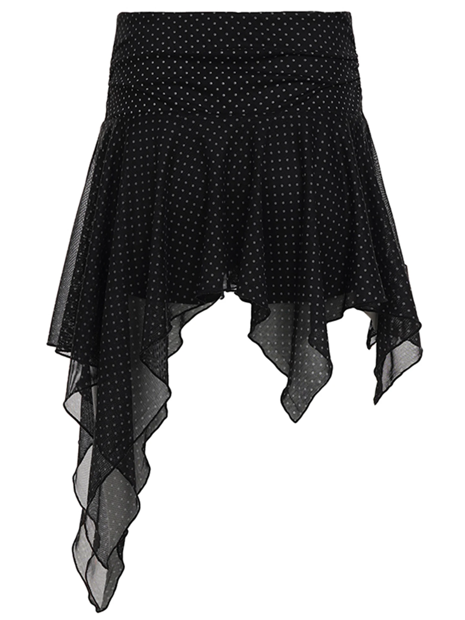 A-Linien-Rock mit Blumendruck, hoher Taille, Rüschensaum und Taillendetail zum Binden, eleganter Vintage-Midirock für Damen, Sommermode