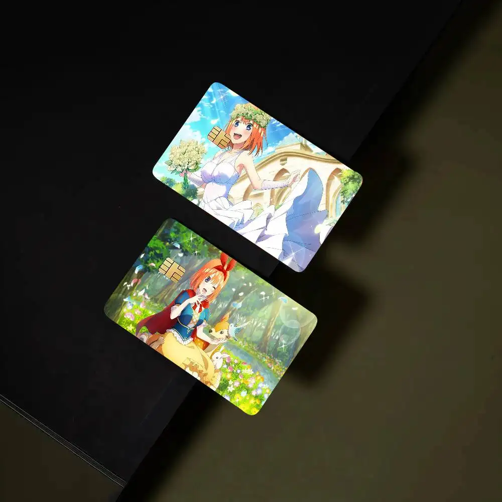 Nakano Yotsuba Animation Card Sticker Cartoon Art Credit Card Skin Anti Scratch Bank Debit Card Decal