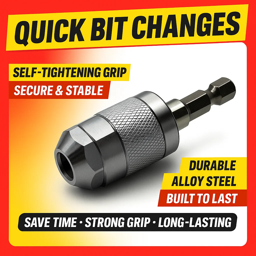 

Быстросменная шестиугольная ручка, самозатягивающийся мини-трехкулачковый патрон 1,5-6,5 мм, повышающая производительность вашего инструмента