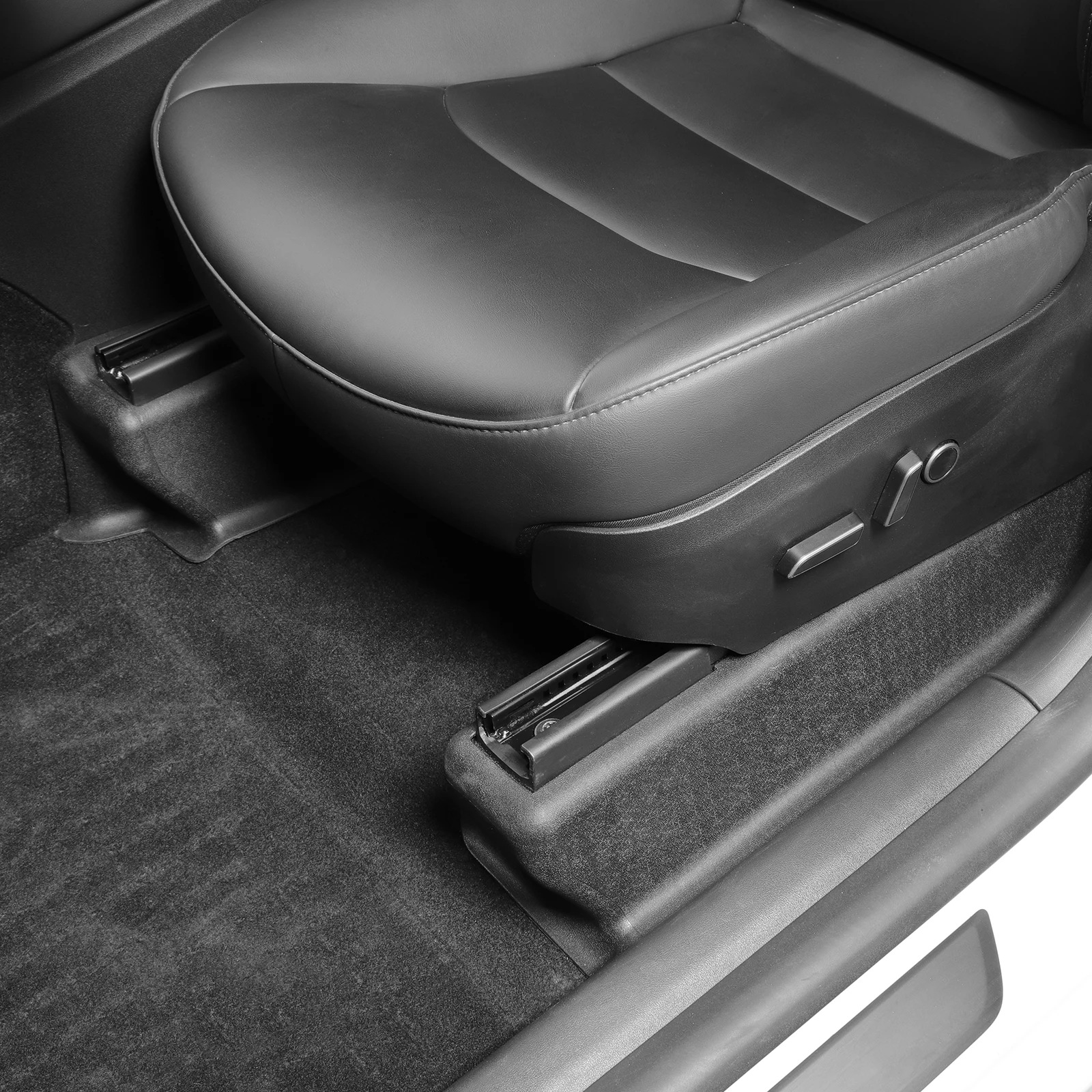 Für Tesla Modell Y 2024, unter der Sitzecke, Anti-Kick-Schutz, Rücksitz-Gleitschienen, Schutz-Set, Auto-Innenzubehör – Detail 9