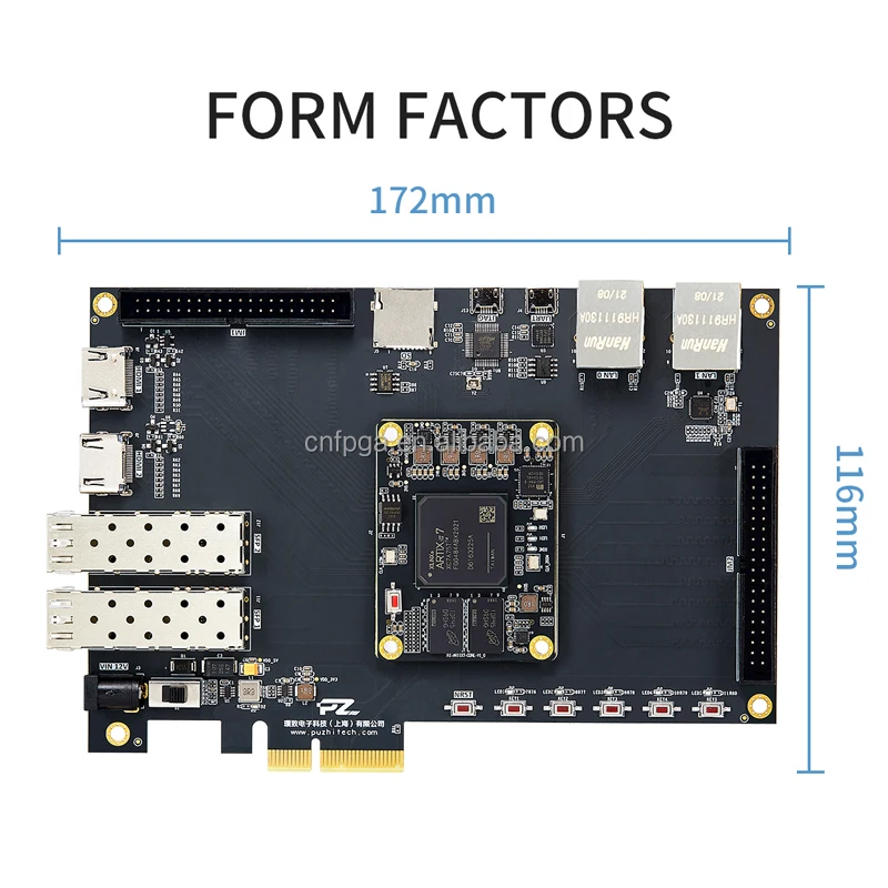 PCIe FPGA Board Puzhi PZ-A775T-KFB FPGA Entwicklungsboard PCIe Single Board Computer