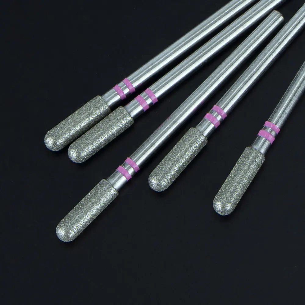 10Pcs/set 3/32''  Diamond Nail Drill Bits Cuticle Cleaner Tool Dead Skin Remover Professional Manicure Accessories