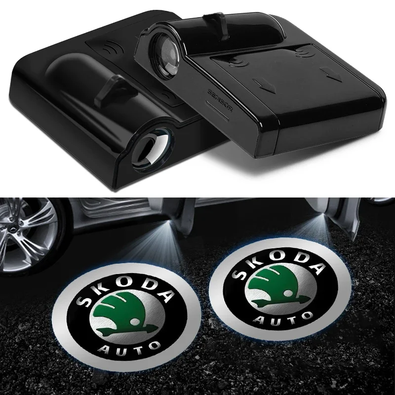 

Новые светодиодные проекторы для дверей автомобиля, лазерные HD-лампы приветствия, аксессуары для автомобилей Skoda Octavia, Rapid, Kodiaq, Karoq, Superb, Fabia, Kamiq