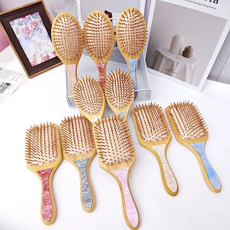 Shiny Blue Pink Color Massage Comb, Acetate Hair Brush Anti-hair Loss On The Head Fluffy Comb for Women Girl New Style 2026