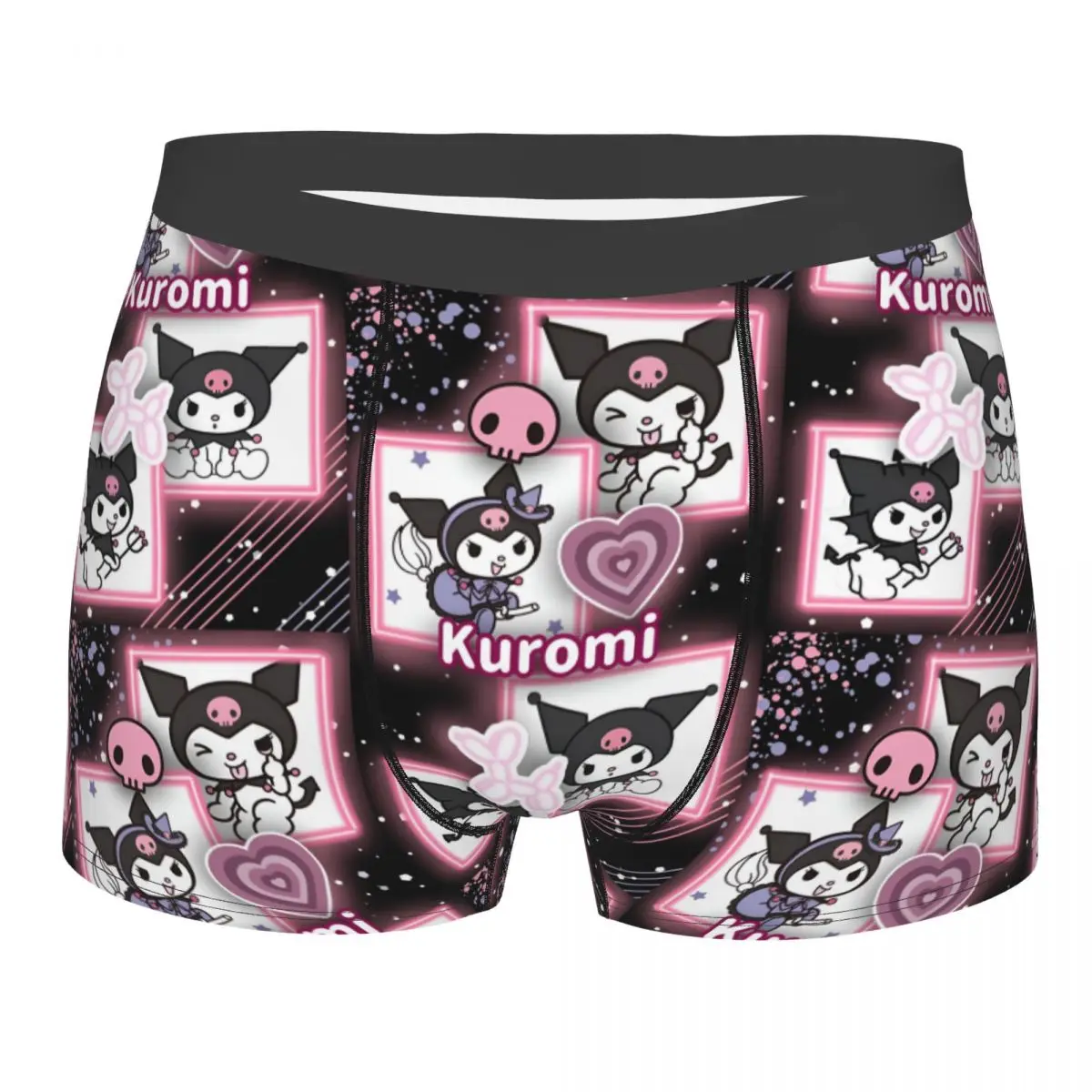 

Шорты-боксеры My Melody And Kuromi на заказ для Homme, нижнее белье с 3D принтом, трусы, мягкие трусы