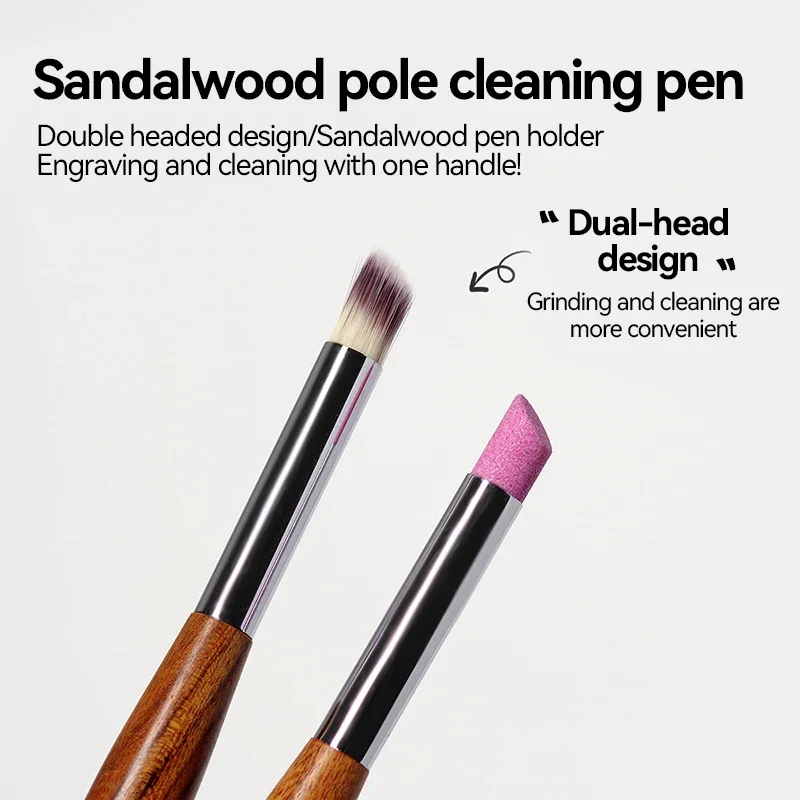 Pinceau pour Nail Art, mélange de colle sculptée à Double tête, pinceau de peinture en relief multifonctionnel, nouveau stylo de distribution de colle en acier inoxydable