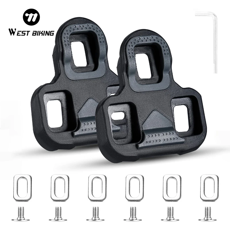 WEST BIKING Road Bike Pedal Cleat For LOOK Shimano System Bicycle Cleat Anti Slip Cycling Pedal Clipless Shoes Bike Accessories