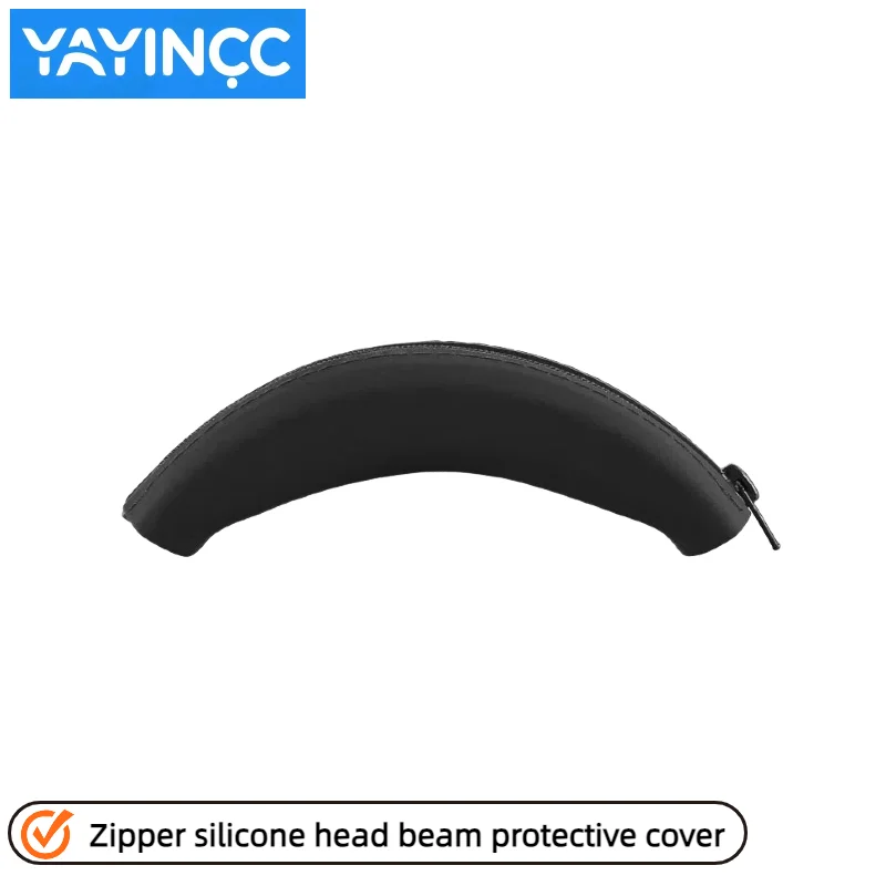 YAYINCC Ersatz-Ohrpolster aus weichem Schaumstoff / Silikon-Reißverschluss-Kopfbügelschutz für QCY H4 Gaming-Headset – Detail 8