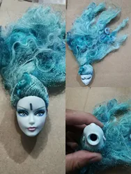 1/6 27cm doll barbi head gift for girl collection toy with hair baby head make-up shoucangguan