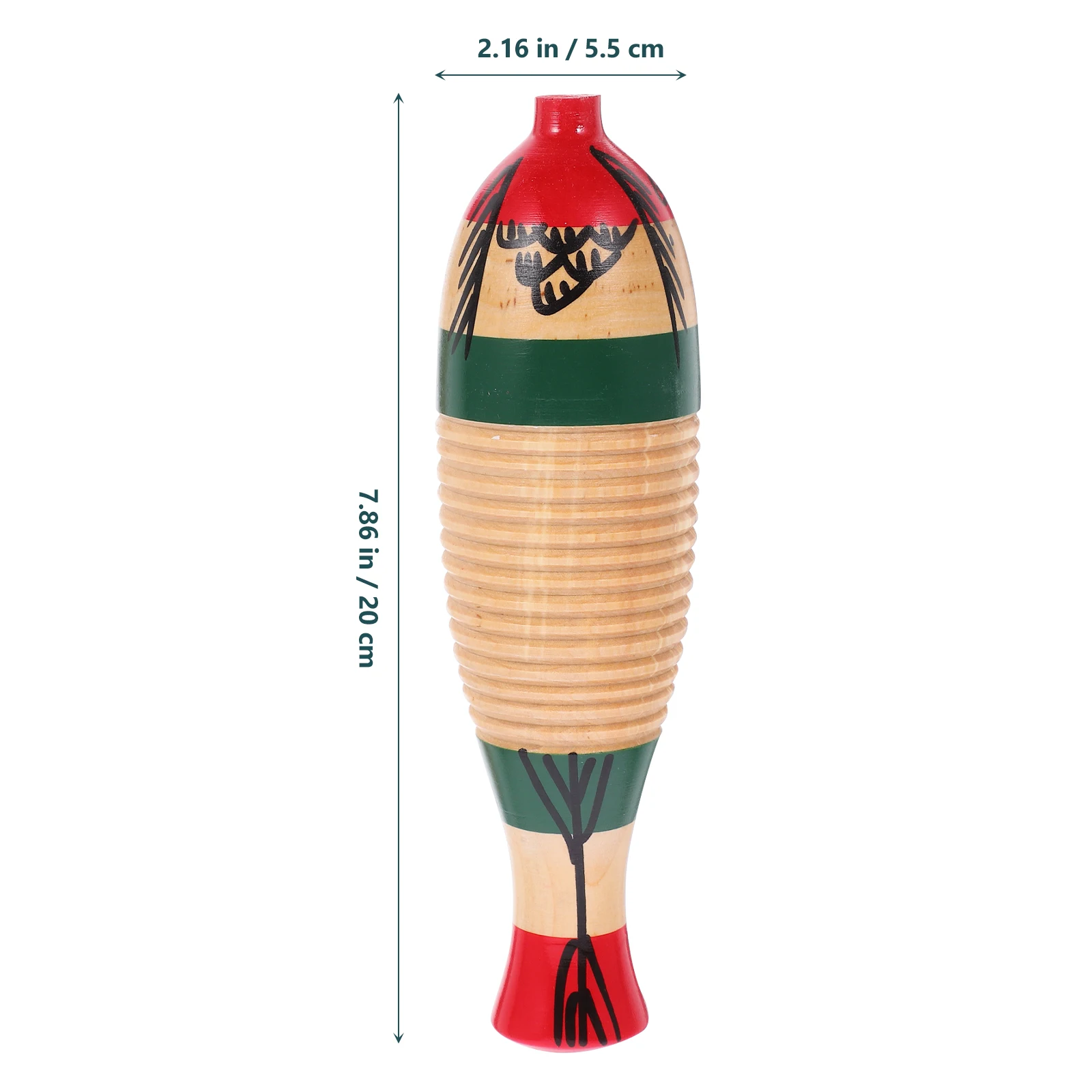 

1 Set Wooden Guiro Percussion Instrument For Kids Beginner Fish Shape Musical Educational Toddler Small Safe Cute Design Easy