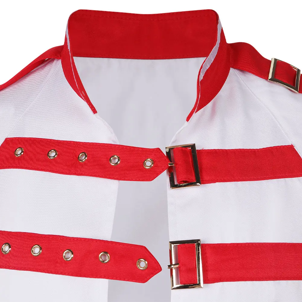 Freddie Cosplay Costume para homens, Interpretação, Casaco vermelho, Banda de rock, Fantasia, Fantasia, Vestir, Roupas de festa, Adulto