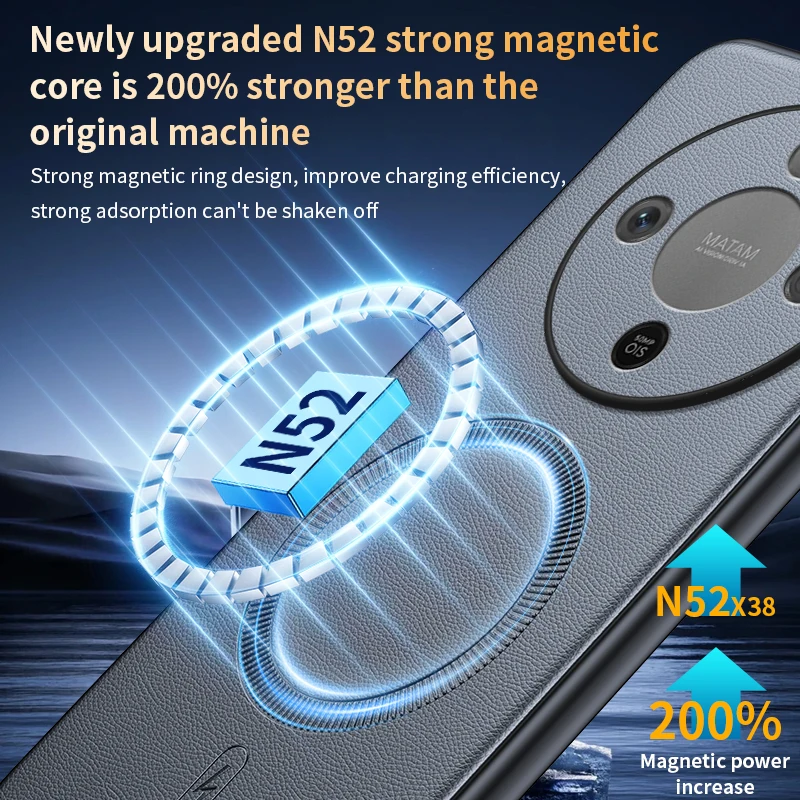 حافظة لهاتف Honor X70 غطاء حماية جلدي مغناطيسي لهاتف Honor X70 مضاد لبصمات الأصابع وغير قابل للانزلاق PC + TPU