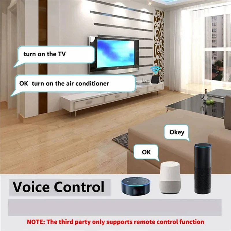 Tuya Smart WiFi Универсальный ИК-датчик дистанционного управления температурой и влажности для кондиционера, телевизора, переменного тока