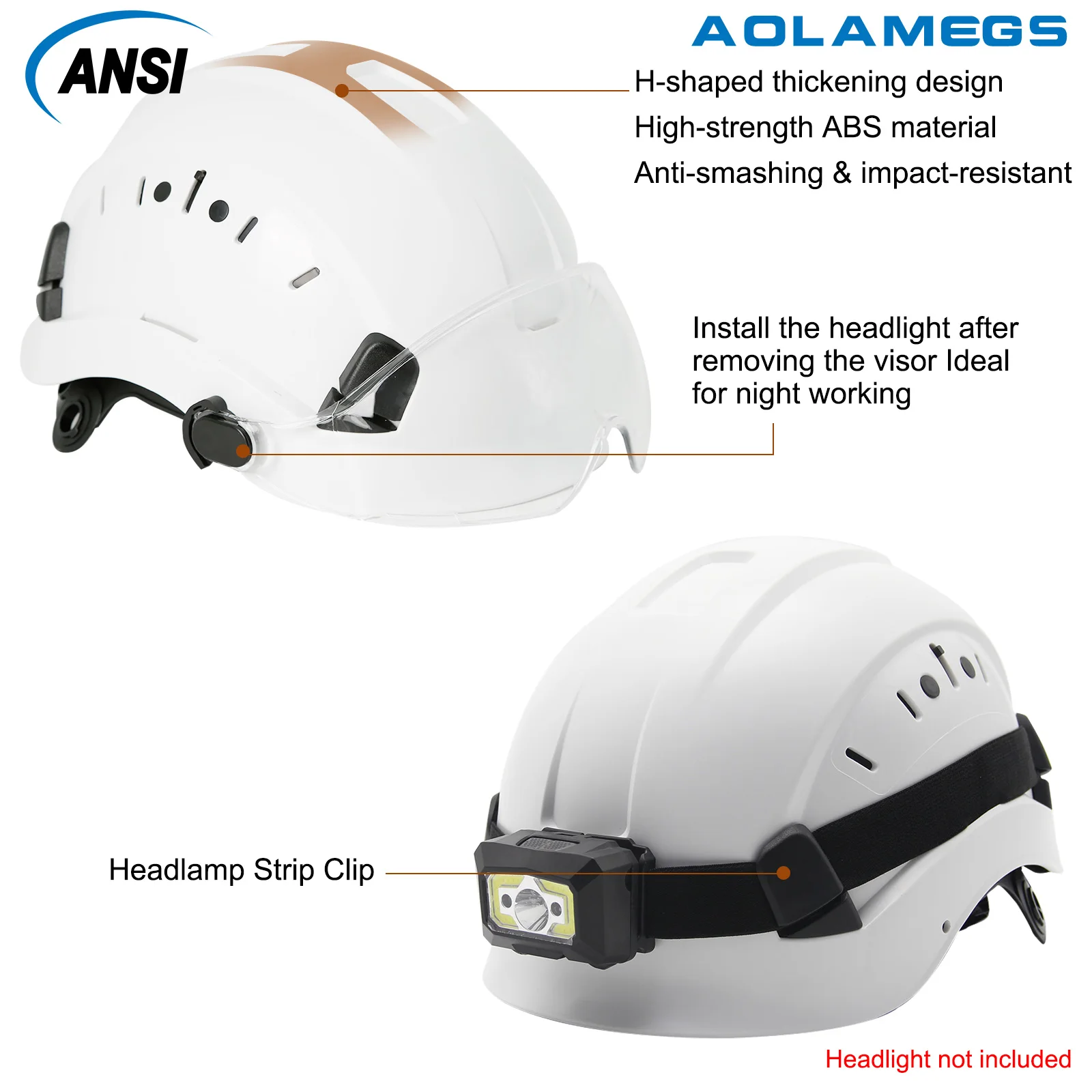 Safety Helmet Goggles Construction Hard Hat for Climbing Riding Protective Helmet Outdoor Working Rescue Helmets ABS Work Cap