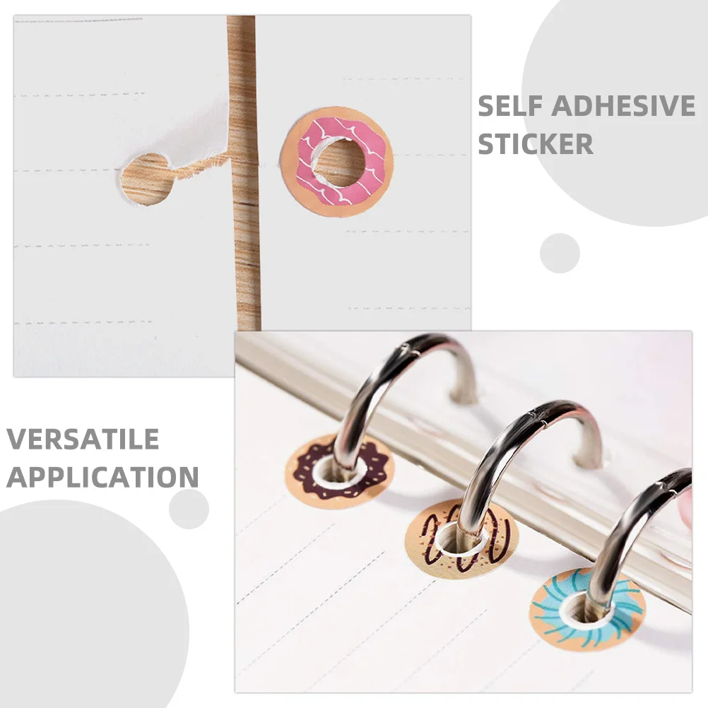 20 قطعة من ملصقات حماية الثقب كمية كافية لصفائح متعددة متوافقة مع معظم المنتجات الورقية ذات الأوراق السائبة #6