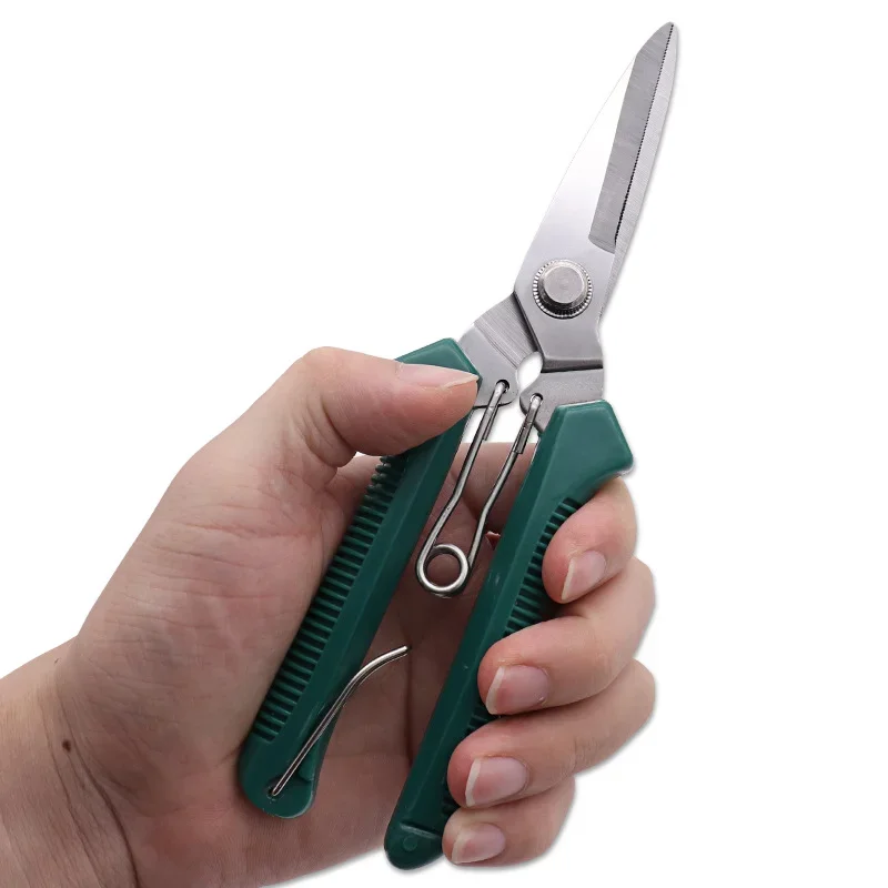 190mm Straight Head Pruning Shears Non-slip HandleStainless Steel Outils Manuels Household Bonsai Garden Scissors Pruing Shear