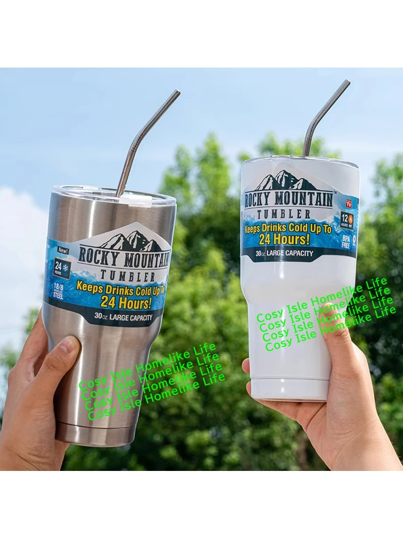 Stainless Steel Vacuum Insulated Water Bottle 30oz Large Capacity Car Cup Ice Maker Portable Giant Automobile Thermal Mug Cup