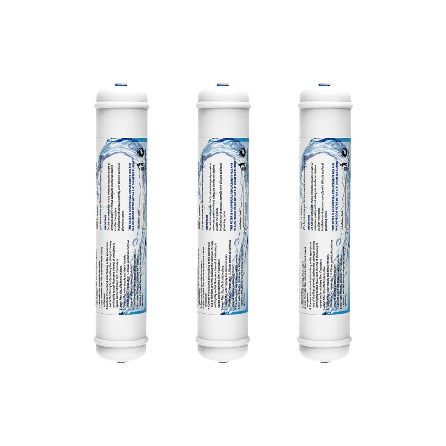 

3/4/6PCS 10" T33 Inline Water Filter Post Carbon Filter Cartridge 1/4 Inch Connection for Reverse Osmosis System DIY