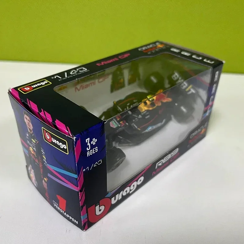 Baru Bburago 1:43 F1 Red Bull RB19 2023 versi Miami F1 #1 Max Verstappen #11 Sergio Stella edisi balap hadiah Model Die-cast