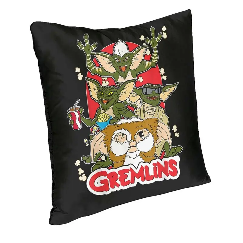 Gremlins Popcorn Pillow Case 45x45cm Living Room Decoration Cute Mogwai Gizmo Cushions for Sofa Square Pillowcase