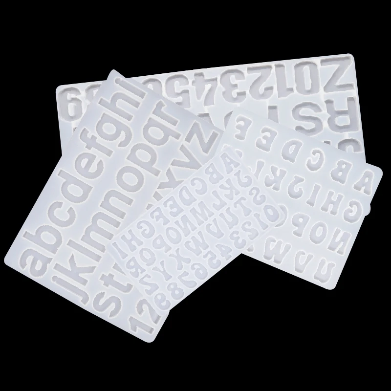 Alphabet Number Keychain Mold DIY Large /Small Alphabet Letter Pendant Earring Resin Mold Crystal Epoxy Silicone Mold