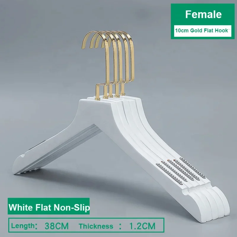 custom.Custom White Wooden Hangers Bride Hanger Cloth Gold Clip Hanger Garment Shop