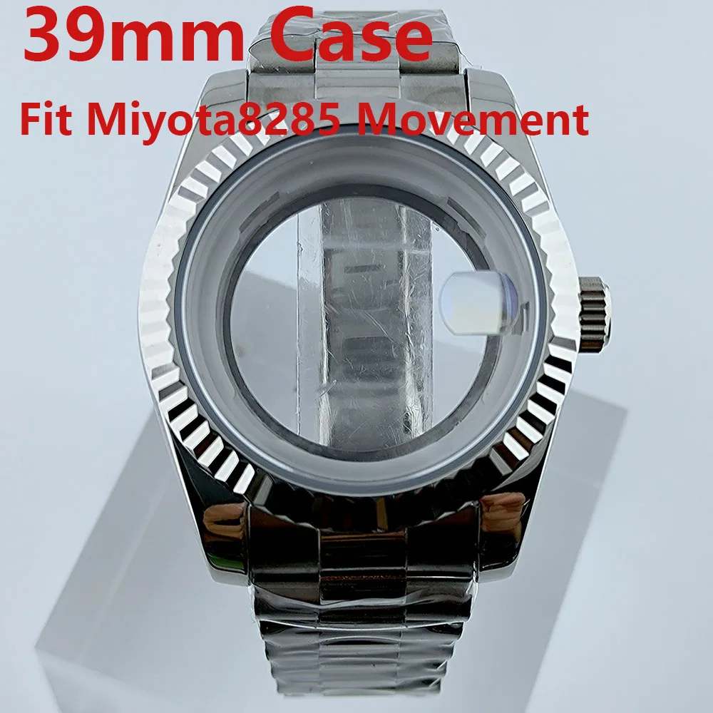 39mm Watch Case Miyota8285 Movement watch automatic mechanical watch sapphire glass men watch fit 8285 movement watch accessorie