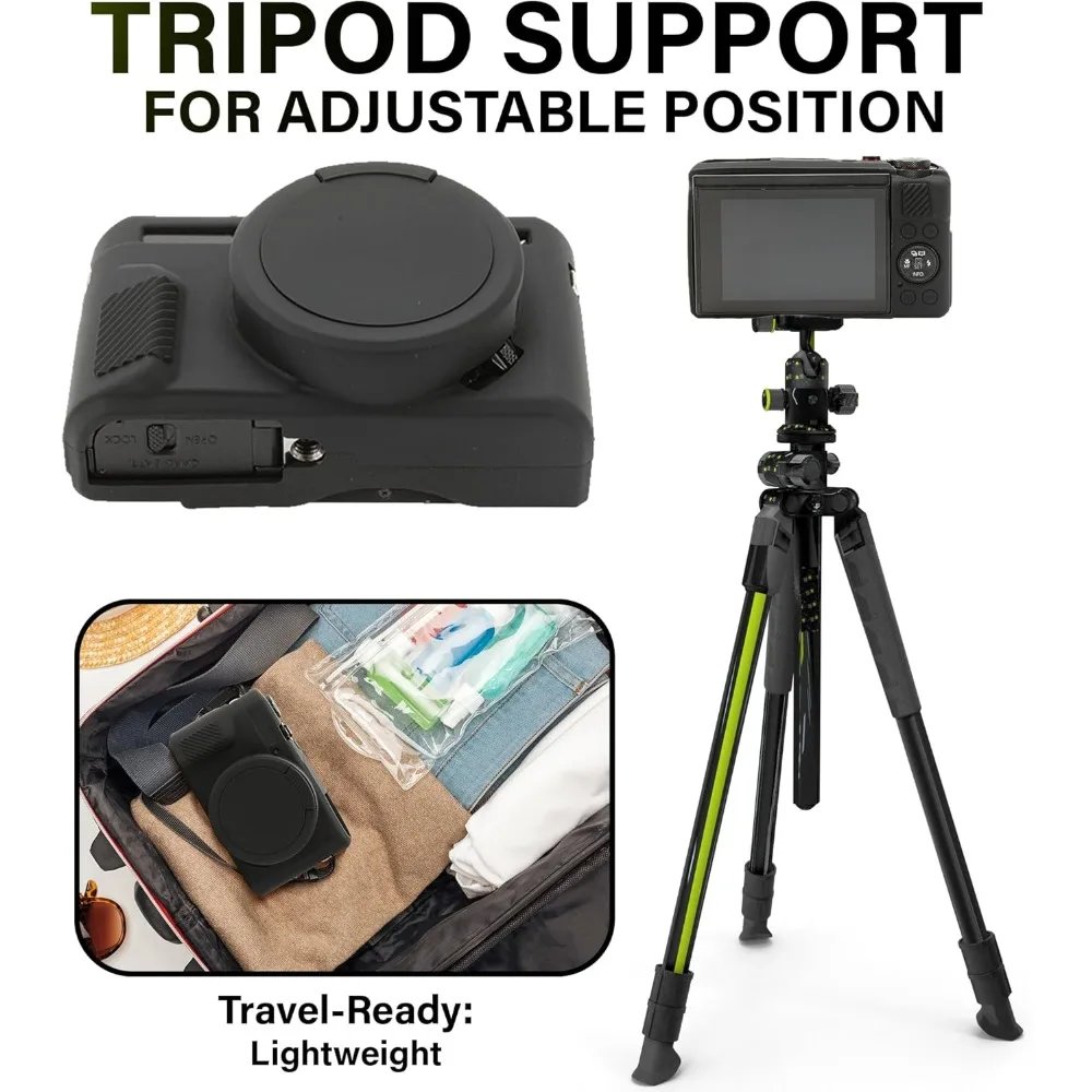 

For Canon Powershot G7X Mark II G7X2 Case Soft Protective Cover Silicone Armor Skin Case Cover Camera Bag