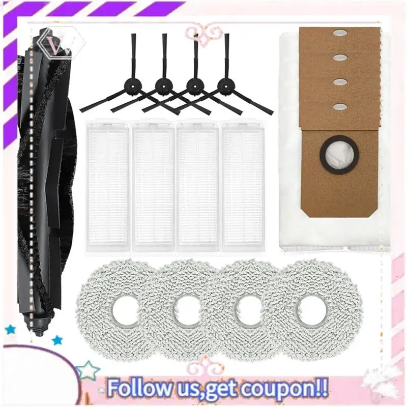 

A50F-Accessory Set For Karingbee S7 Omni Robot Vacuum Replacement Parts Main Side Brush Mop Dust Bag