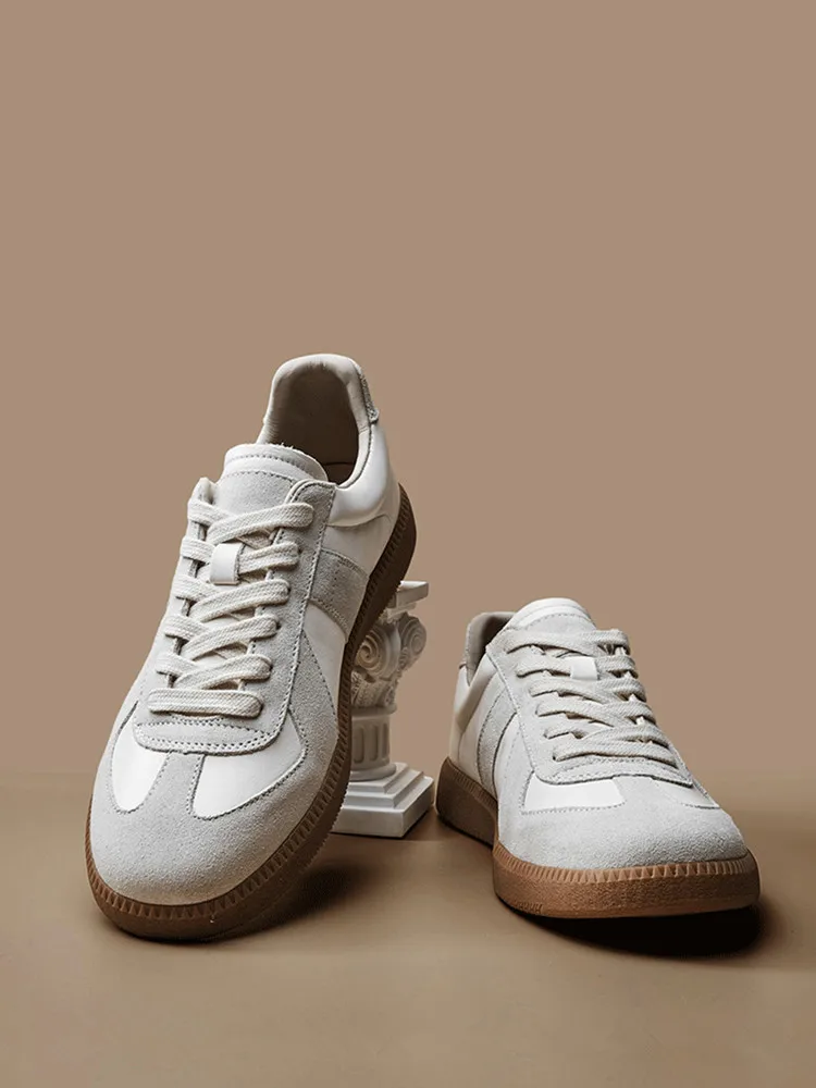 

Men's Retro Leather Casual oes Spring Autumn Versatile Vintage Deqin Footwear Comfortable Breathable Rubber Outsole