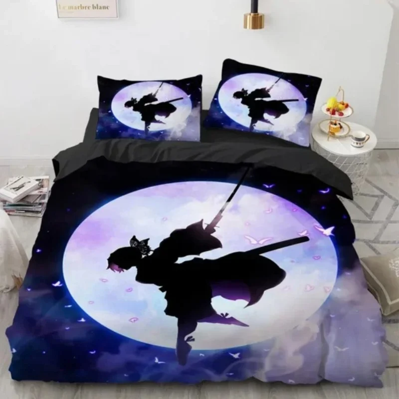

Anime series duvet cover pillowcase Demon Slayer bedding set, extra large bedding, single double bed bedroom decoration