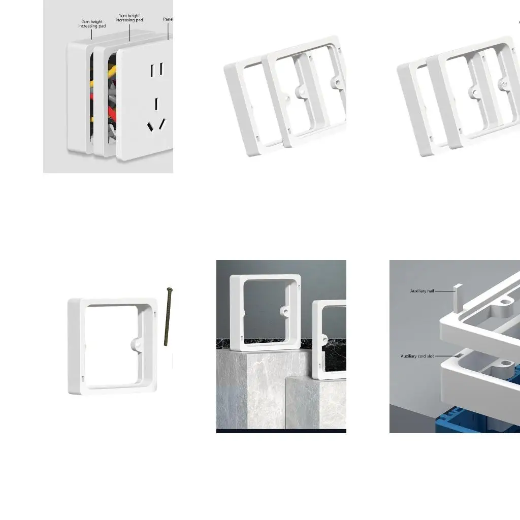  Single Socket Spacer Single Gang Receptacle Outlet Box Extenders Easy to Use