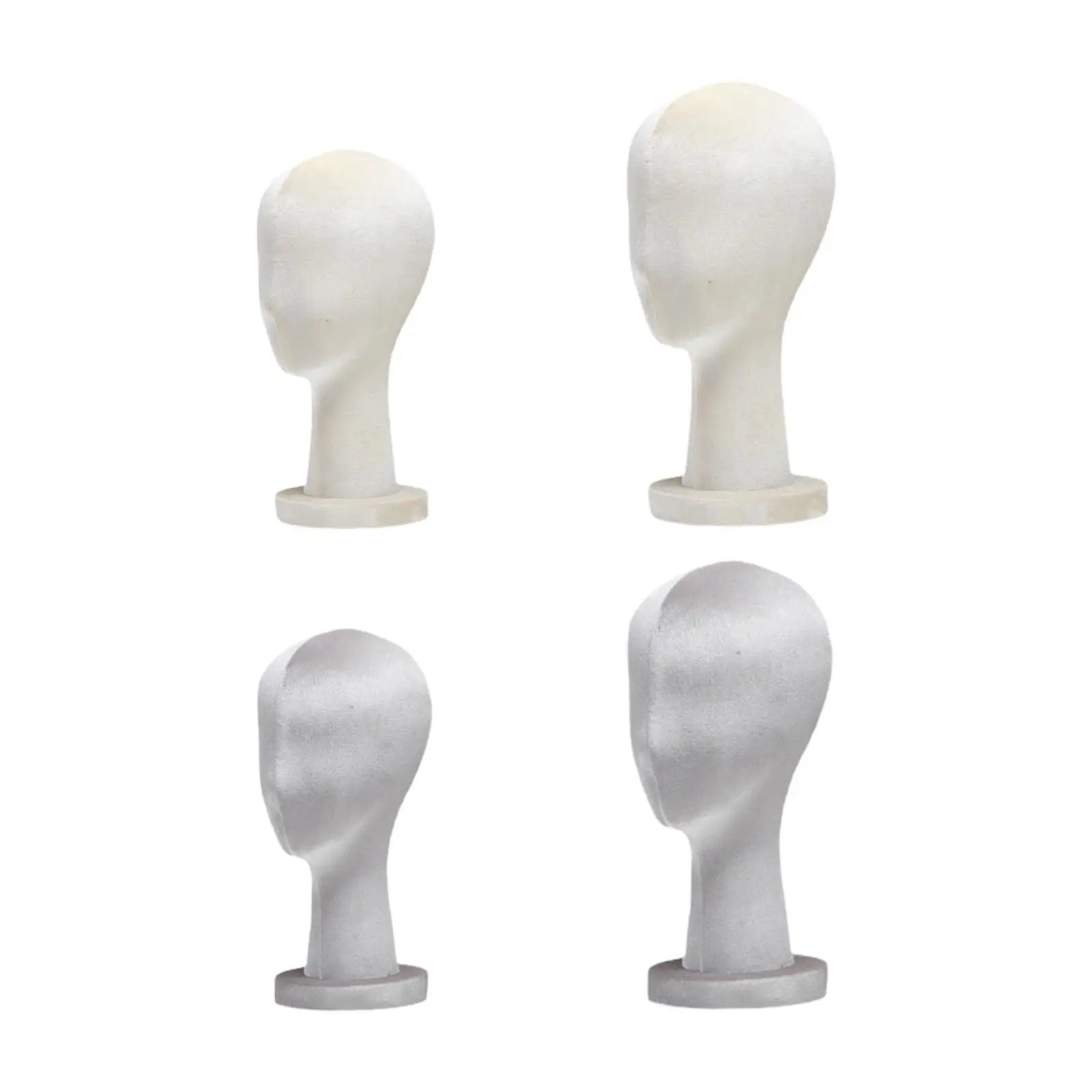 Mannequin Hoofd Pruik Hoofd Draagbare Stabiele Hoedenrek Fluwelen Pruik Display Model Oefenpop Hoofd voor DIY Decoratie Hoeden Bril Salon